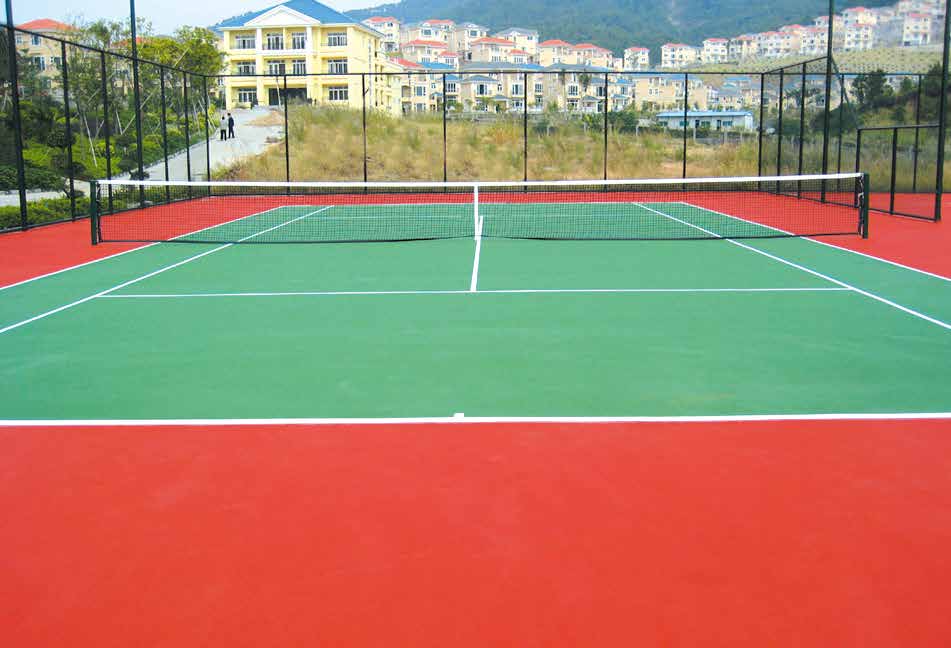 硅 PU 弹性球场地坪